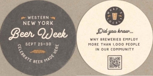 beer coaster from Westside Brewing Co. ( NY-WESE-1 )