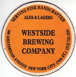 beer coaster from Westtown Brew Works ( NY-WEST-1 )