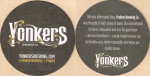 beer coaster from Yonkers Colonial Corporation ( NY-YNKR-1 )