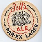 beer coaster from Zeus Brewing Co. ( NY-ZETT-2 )