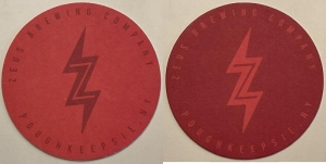 beer coaster from Zip City Brewing Co. ( NY-ZEUS-4 )