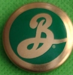 beer pin from Brown & Moran Brewing Co. ( NY-BROK-PIN-3 )