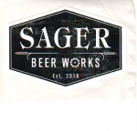 beer sticker from Sahm Brewing co. ( NY-SAGE-STI-1 )