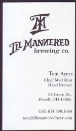 beer business card from Immigrant Son Brewery ( OH-ILLM-BIZ-1 )