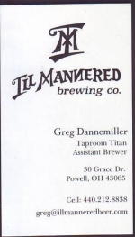 beer business card from Immigrant Son Brewery ( OH-ILLM-BIZ-2 )