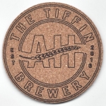 beer coaster from Tiffin Brewing Co. ( OH-AHBR-1 )