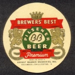 beer coaster from B&O Station Brewery ( OH-AUG-2 )