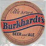 beer coaster from Burkhardt Brewing Co. ( OH-BBC-2 )