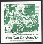 beer coaster from Bushrod Brew Works ( OH-BBP-7 )