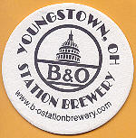 beer coaster from Bad Tom Brewing Co.  ( OH-BO-1 )