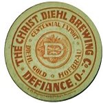 beer coaster from Christian Moerlein Brewing Co. (Moerlein Lager House) ( OH-CDB-1 )