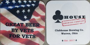 beer coaster from Clyffside Brewing Co. ( OH-CLUB-1 )