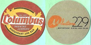 beer coaster from Columbus Brewing Co. ( OH-COL-7 )