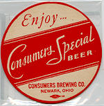 beer coaster from Cornerstone Brewing ( OH-CON-1 )