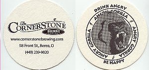 beer coaster from CRAFTed Nano Brewery (Findlay) ( OH-COR-1 )