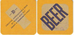 beer coaster from Double Wing Brewing Company ( OH-DOUB-3 )