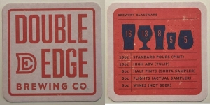 beer coaster from Double Wing Brewing Company ( OH-DOUB-4 )