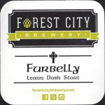 beer coaster from Forest City Brewing Company ( OH-FCB-1 )