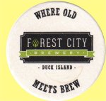 beer coaster from Forest City Brewing Company ( OH-FCB-2 )