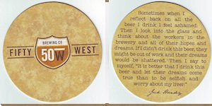 beer coaster from FigLeaf Brewing Co. ( OH-FIF-1 )