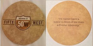 beer coaster from FigLeaf Brewing Co. ( OH-FIF-5 )