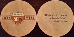 beer coaster from FigLeaf Brewing Co. ( OH-FIF-6 )