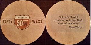 beer coaster from FigLeaf Brewing Co. ( OH-FIF-7 )