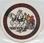 beer coaster from Firehouse Grill & Brewery ( OH-FIR-1 )