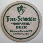 beer coaster from Four Fellows Pub & Eatery ( OH-FOS-2A )