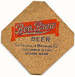 beer coaster from Frederick Bernhardt (Dover Brewing Co.) ( OH-FRA-2 )