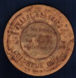 beer coaster from Frederick Bernhardt (Dover Brewing Co.) ( OH-FRA-5 )