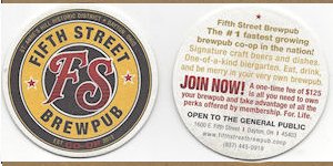 beer coaster from Fifty West Brewing Co. ( OH-FST-3 )