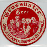 beer coaster from Gerke Brewing Co. ( OH-GEO-2 )