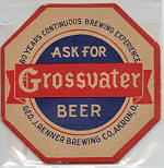 beer coaster from Gerke Brewing Co. ( OH-GEO-4 )