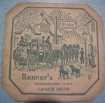 beer coaster from Gerke Brewing Co. ( OH-GEO-6 )