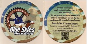 beer coaster from Granville Brewing Co ( OH-GRAI-2 )