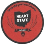 beer coaster from Heavy Beer Company ( OH-HEAR-2 )