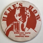 beer coaster from Hudepohl-Schoenling Brewing Co. ( OH-HUD-7 )