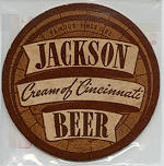 beer coaster from Jacob Knecht (Scioto Brewery, Jacob Knecht & Son) ( OH-JAC-1 )