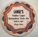 beer coaster from Laxton Hollow Brewing Works ( OH-LANG-2 )