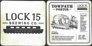 beer coaster from Lock 27 Brewing Co.  ( OH-LOC1-1 )