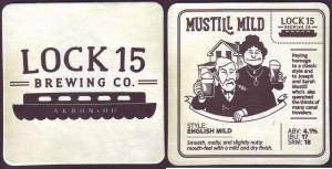 beer coaster from Lock 27 Brewing Co.  ( OH-LOC1-9 )