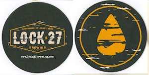 beer coaster from Lockport Brewery ( OH-LOCK-1 )