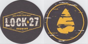 beer coaster from Lockport Brewery ( OH-LOCK-2 )