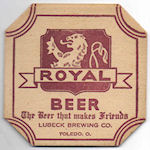 beer coaster from Lucky Star Brewery ( OH-LUB-2 )