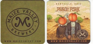 beer coaster from Maple Lawn Brewery  ( OH-MAIZ-4 )