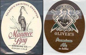 beer coaster from Maumee Brewery Co. ( OH-MBB-2 )