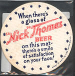 beer coaster from Milan Brewing Corp. ( OH-MIA-3 )