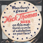 beer coaster from Milan Brewing Corp. ( OH-MIA-4 )