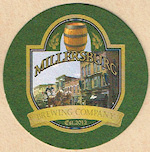 beer coaster from Missing Falls Brewery ( OH-MILL-1 )